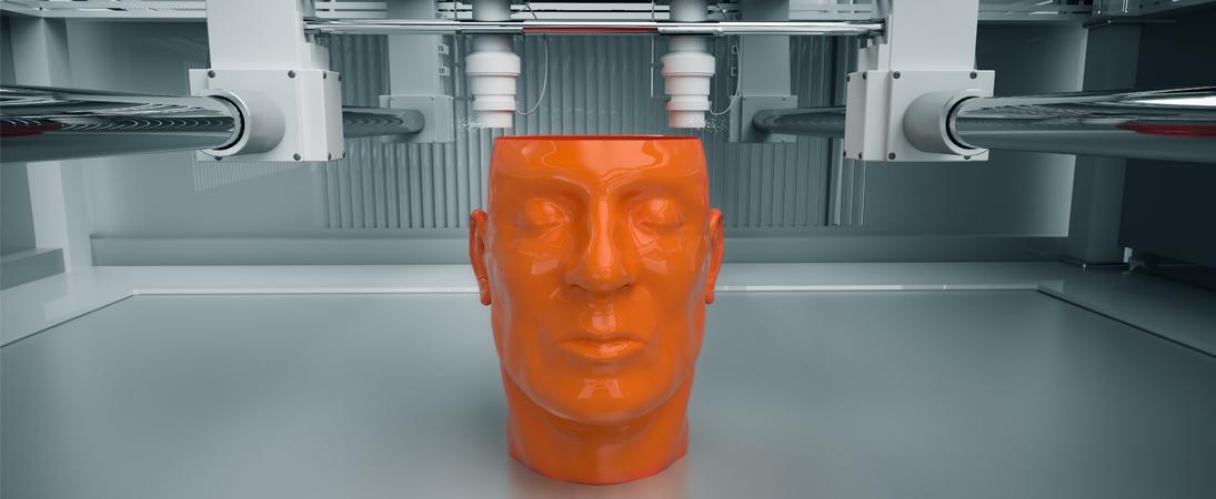 Head printed in 3D printer